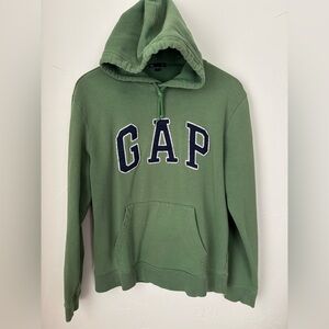 Vintage GAP Hoodie Sweatshirt Green Spellout Logo